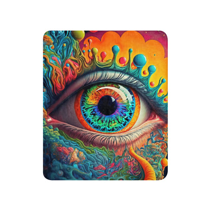 Colorful Eyeball Sherpa Blanket